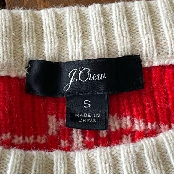 J Crew Crewneck colorblock merino sweater in jacquard "Yes/No" - Picture 4 of 14